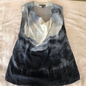 Vince Ombré Silk & Linen Sleeveless Blouse